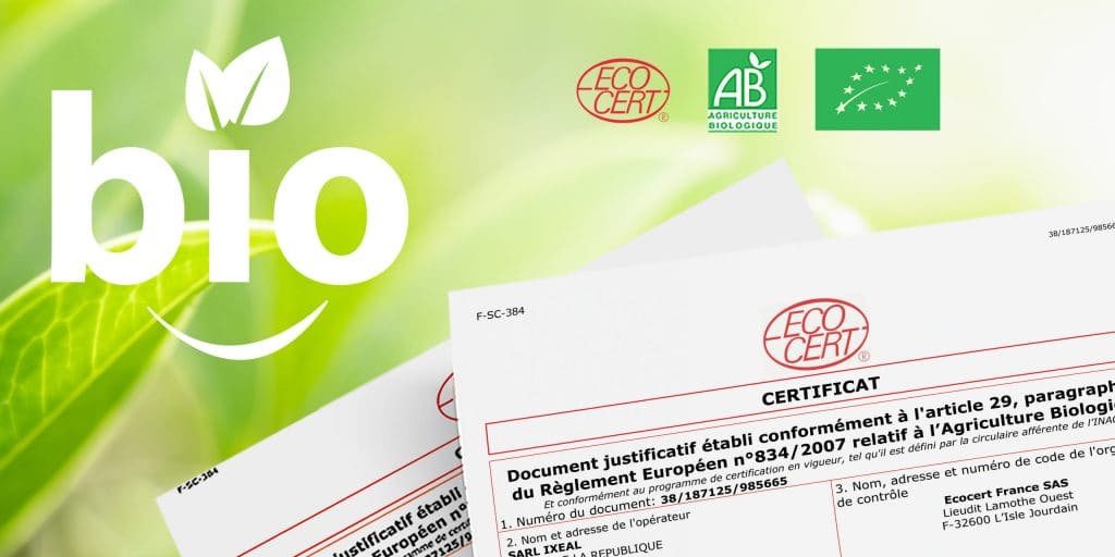 Certification bio ecocert Nutrixeal