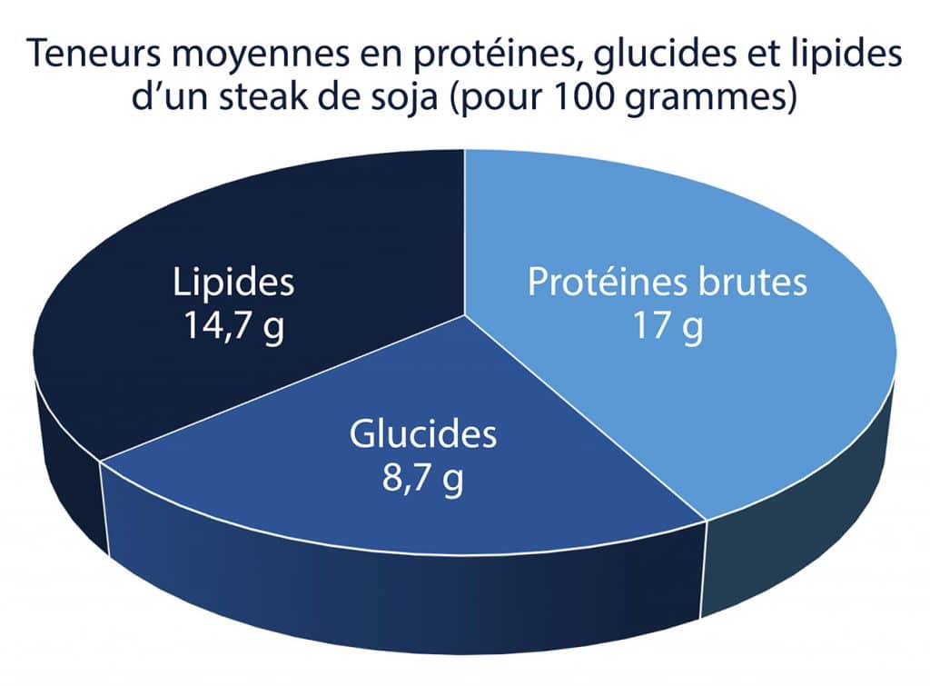 Steak de soja : apports nutritionnels sur Nutrixeal Info